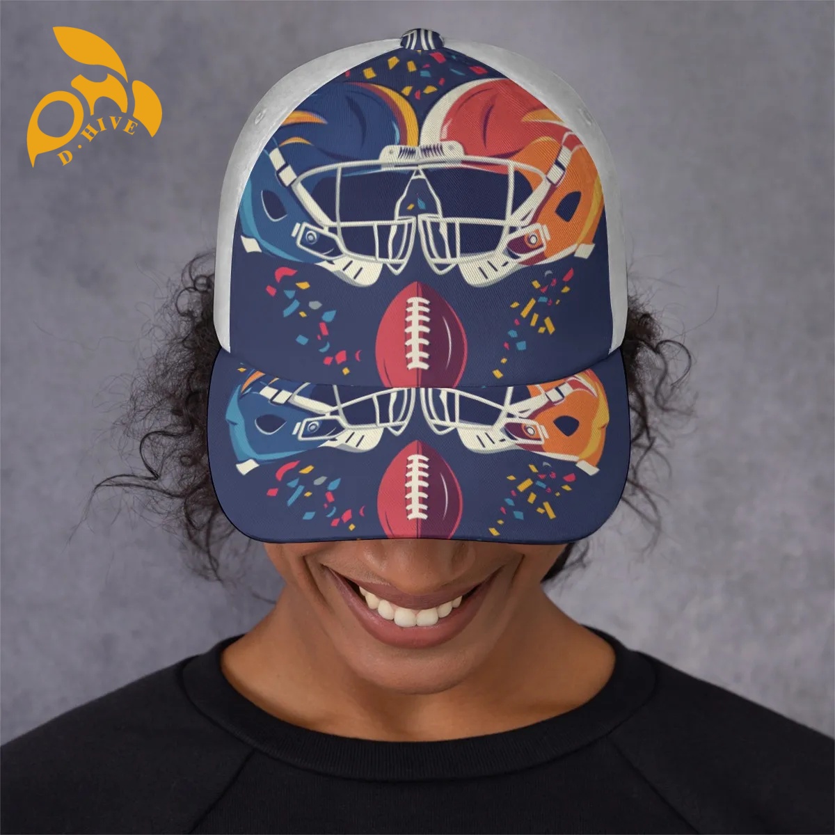 Free shipping customized definition 2025 Designer All-Over Print Peaked Cap trendy sport cap new fashion Male Female high quality attractive handsome