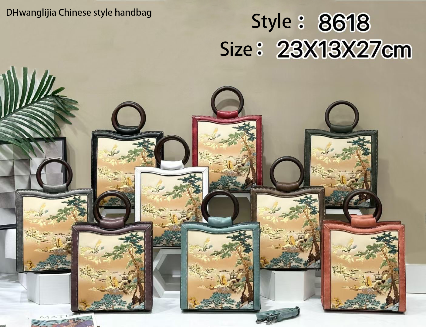 8618-1 Chinese Floral - Embroidered Handbags designer bag Support customization