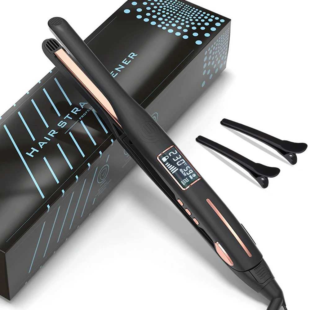 Mini Hair Straightener Curler Titanium Thin Plate Pencil Flat Iron For Short Hair Beard Pixie Cut Salon Styling Tool 100-240VXJ250621