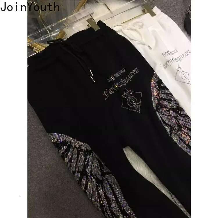 2025 New Bottoms Streetwear Harem Pants for Women Diamond Wing Casual Korean Pantalon Femme Harajuku Chic Joggers Y2k Trousers
