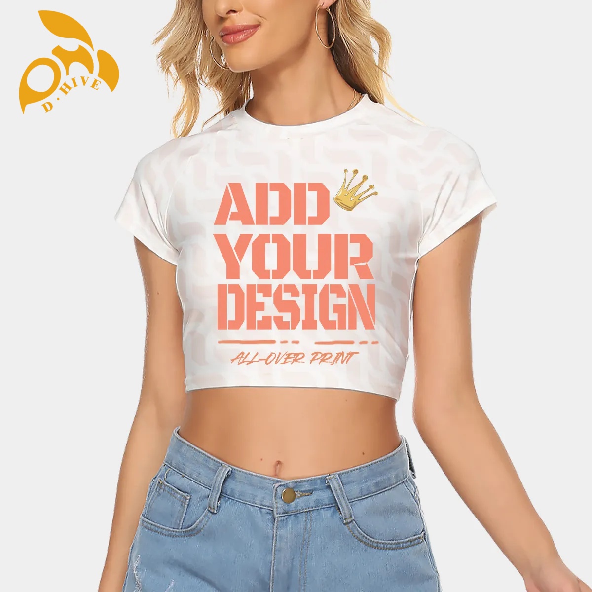 Free Shipping Designer customized definition All-Over Print Women's Raglan Cropped T-shirt attractive high quality sexy