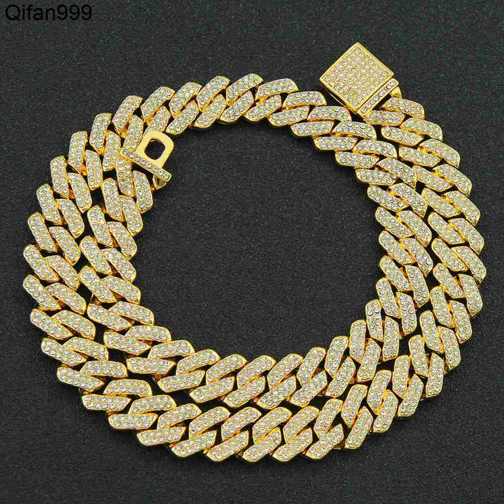 Minimalist 14mm Cuban Chain for Unisex Chic Chunky Zircon Stone for Men and Women for Wedding and Party Gift