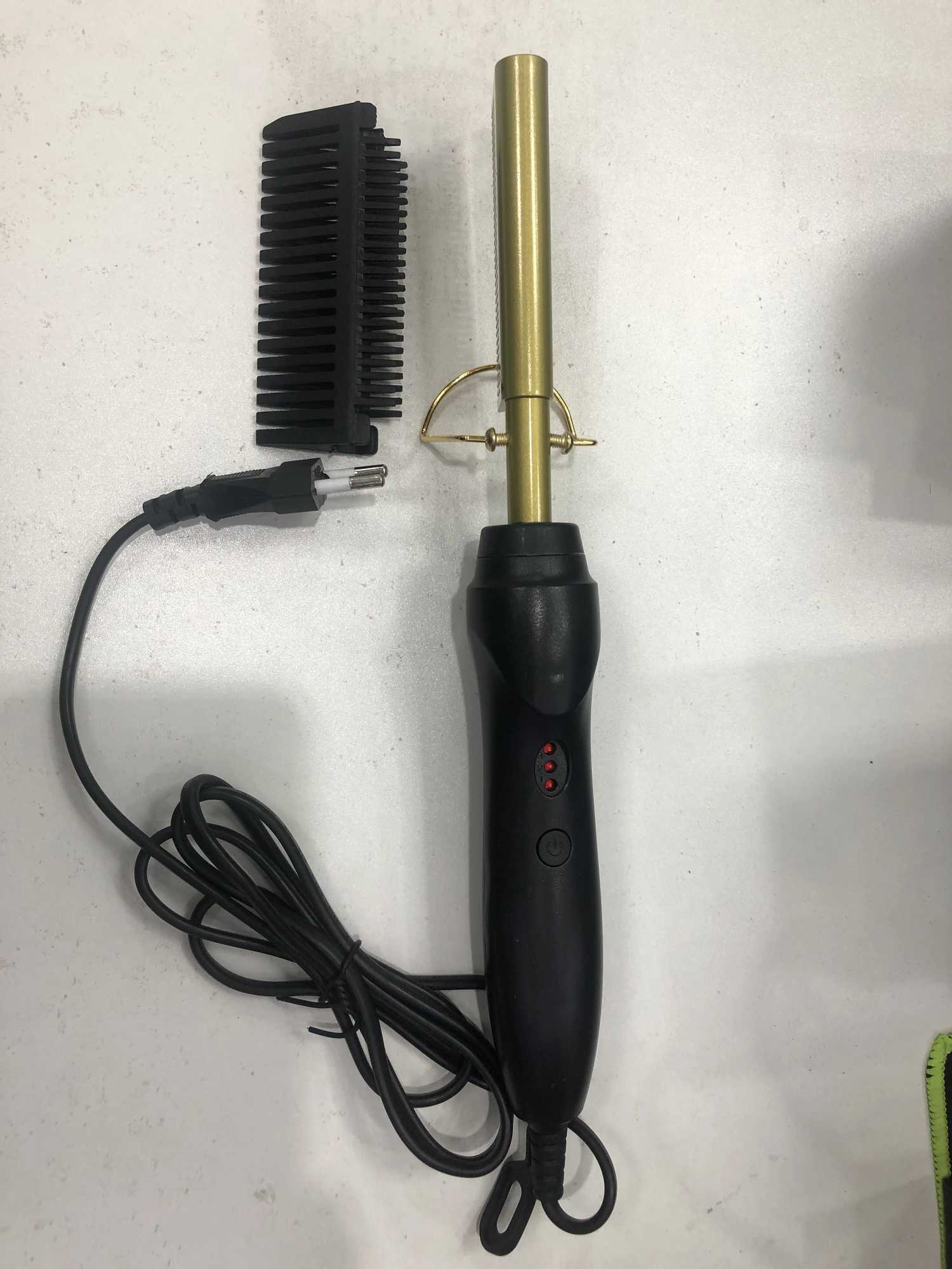 Electric Hot Heating Comb Hair Straightener Heat Pressing Combs Wet and Dry Hair Iron Straightening Brush Hair Styling ToolsXJ250621