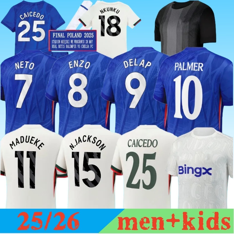 24 25 26 ENZO CFC NKUNKU NETO PALMER FINAL Soccer JerseyS DELAP home away MUDRYK sancho Madueke 2025 2026 football shirt CUCURELLA adult kids kits CAICEDO N.JACKSON