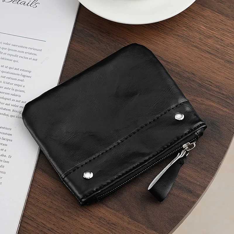 UnisexNew European and American Womens FashionPU Short Wallet Mens Pocket Card Wallet Z250621