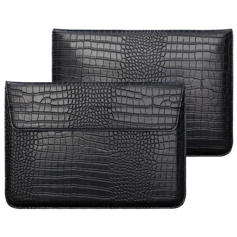 Crocodile Leather Flip Case Bag Laptop Sleeve for Macbook Air 13 14 15 16 Inch M5 M4 M3 M2 Chip Mac Book Pro Cover Accessories Z250621
