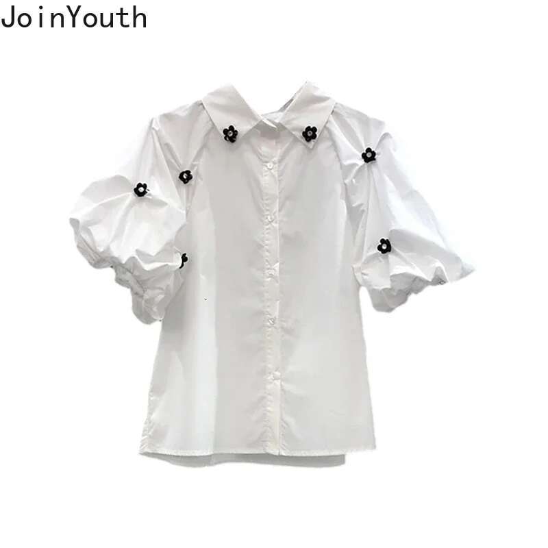Joinyouth Blusas Mujer De Moda 2025 Womens Clothing Temperament Tops Femme Sweet Puff Sleeve Vintage Blouse White Shirts 27e751