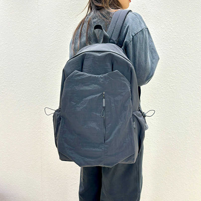Backpack Simple For Female College Students Baistu Solid Color Lightweight Casual Fashion Travel Laptop Backpack