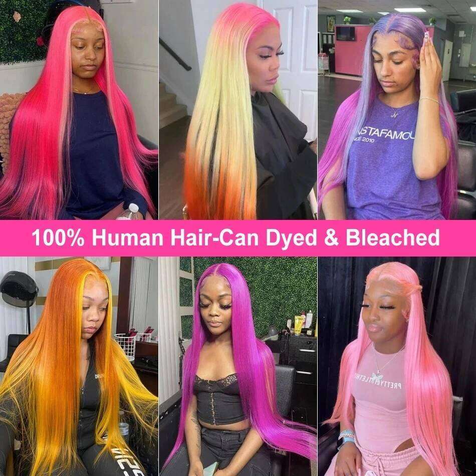 Blonde 13x6 Frontal HD 613 Lace Front For Women Pre pucked Straight Human Hair Wigs Can Be Dyed