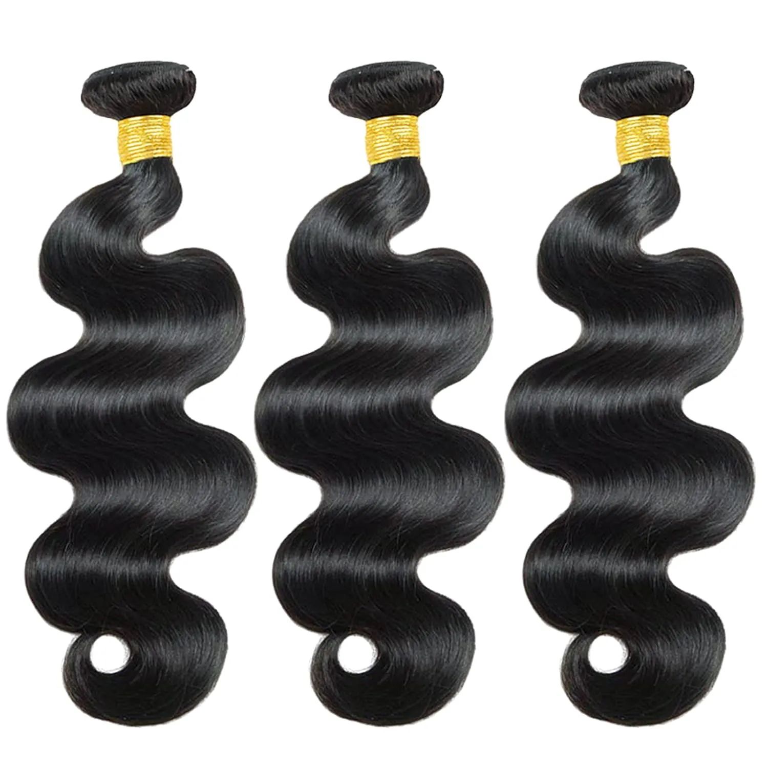 ViBESHiFT 10-26 Inch Body Wave Human Hair Extensions Unprocessed 100% Human Hair Weave Bundles Hair piece for women Brazilian Virgin Hair 200% Density