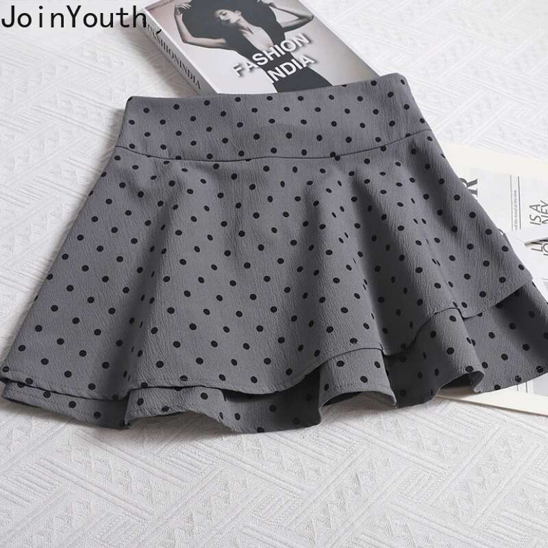 Polka Dot Skirt for Women 2025 Faldas Mujer De Moda Vintage Sweet Jupe Fashion Sweet Korean Saia A-line Summer Mini Skirts 7p454