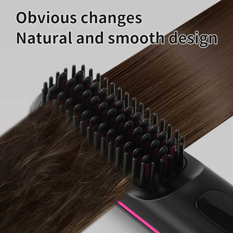 Straight Hair Comb Electric Hot Comb Mini Straight Curly Hair Two-in-one Comb Multifunctional Ceramic Hair CurlerXJ250621
