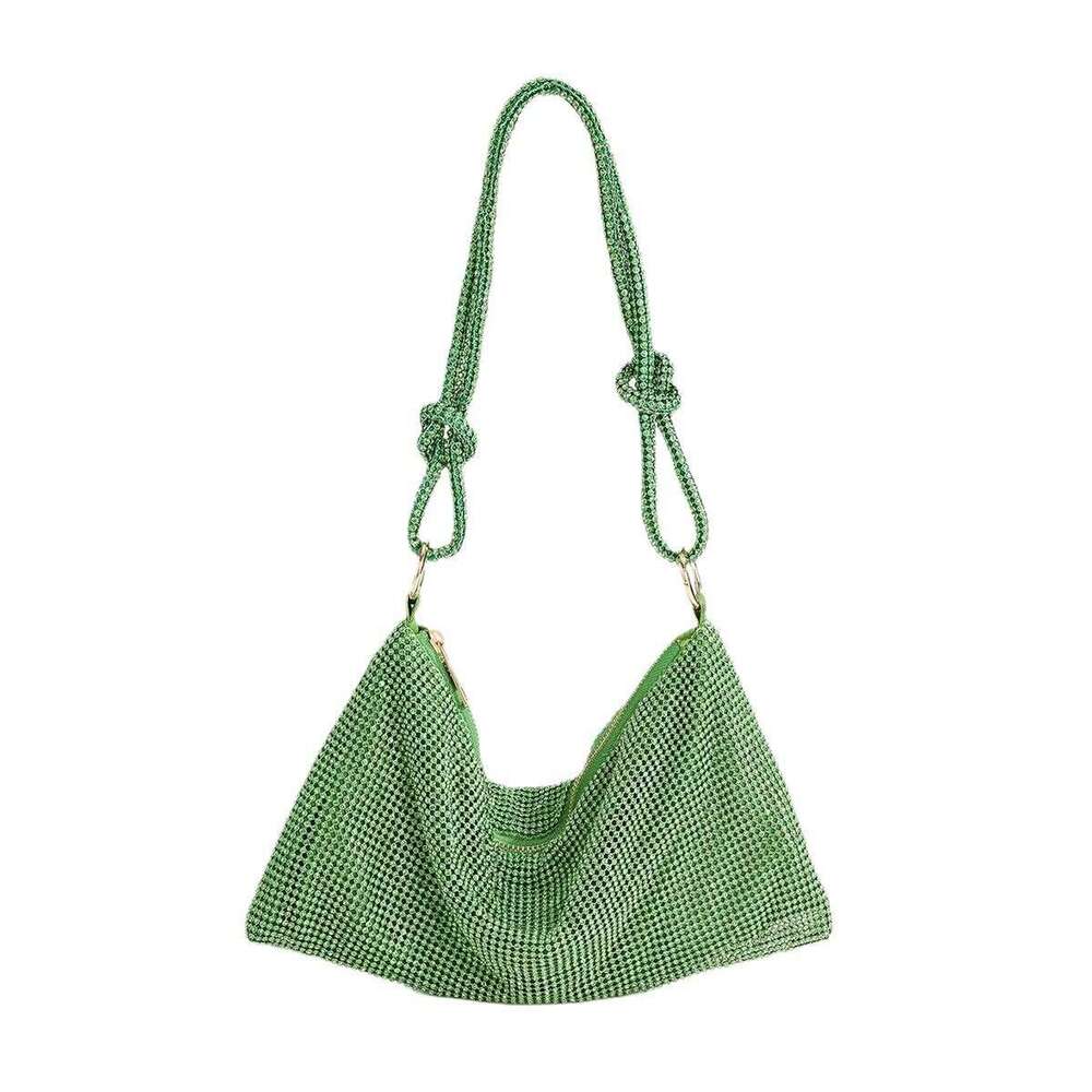 2024 New Women's with Rhinestones Handbag Party Evening Rhinestone Underarm Handheld Small Bag