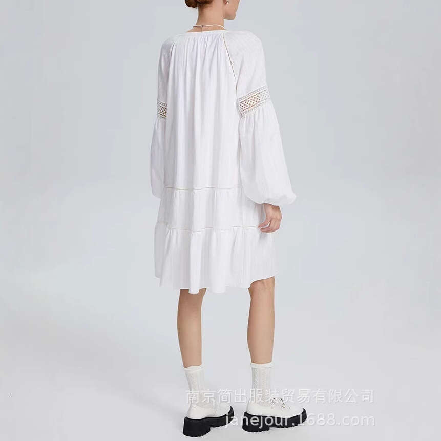 White Skirt Maxi Skirt New Summer Fab Hollow Tassel Embroidery French Vacation Style White Dress For Women Long Skirt