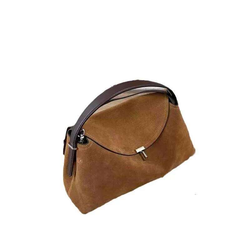 Large Capacity Fashionable Neutral Minimalist Style Genuine Leather Shoulder Bag With Internal Layer Polyester Lining
