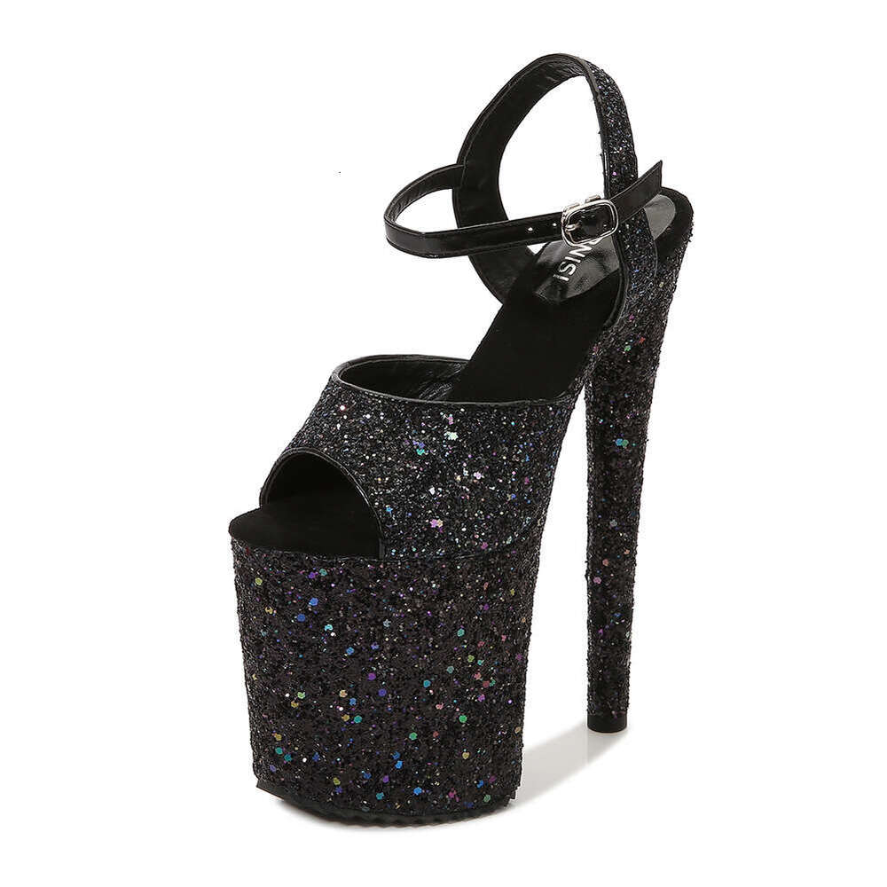 Korean Style Nightclub Show 20cm Waterproof Platform High Heel Sandals Plus Size Women's Shoes Huizhou