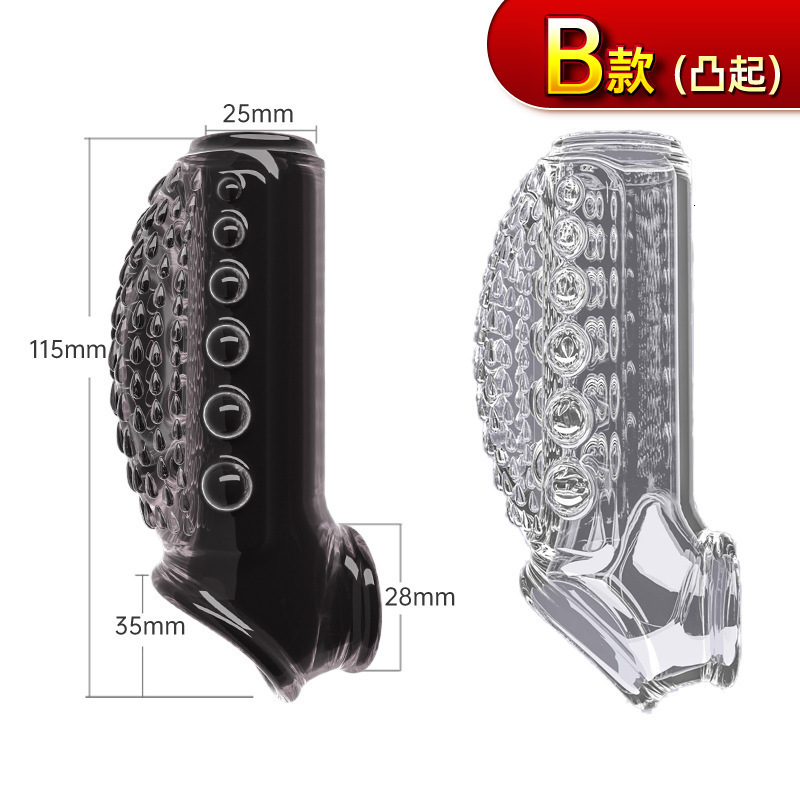Enlargement and Thickening Locking Delay Adult Products Sexy Wearable Wolf Tooth Condoms