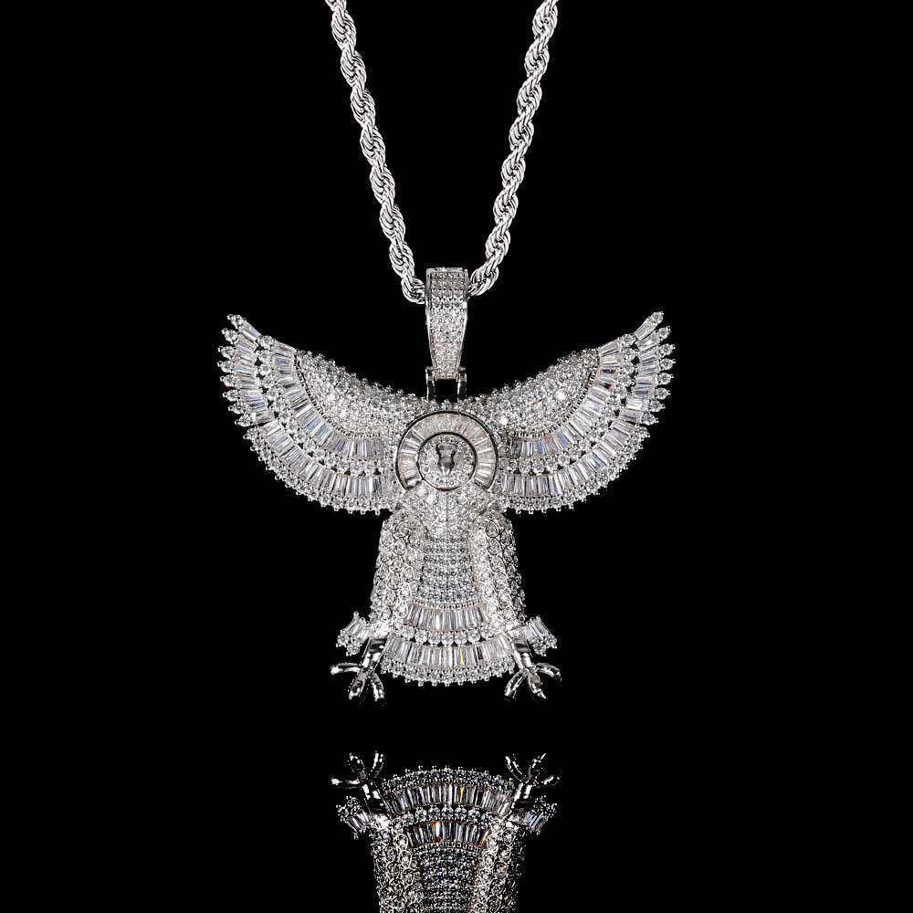 Hip Hop Jewelry Solid Dominant Eagle Trendy Brand Personality Micro Paved Zircon Men's Pendant Necklace 1626