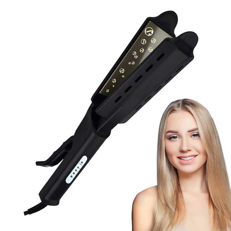 Ceramic Tourmaline Ionic Flat Iron Hair Straighten Four-gear Temperature Setting Steam Hair Straightener Hair CrimperXJ250621
