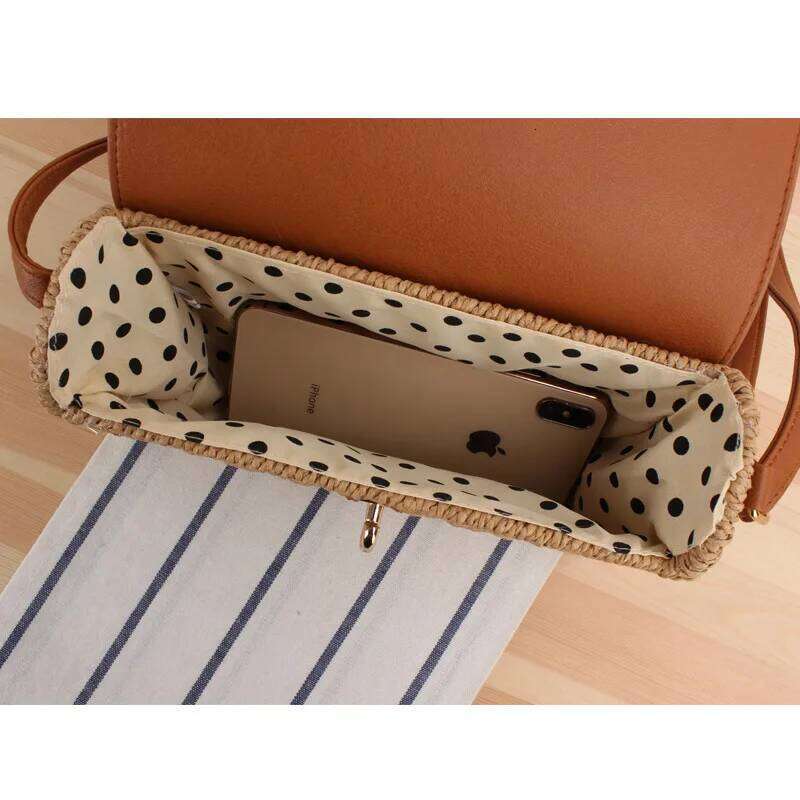 Designer bag New Arrival Summer Vacation Shoulder Girls Casual Leather Handbags for Woman Straw Woven Crossbody Bags
