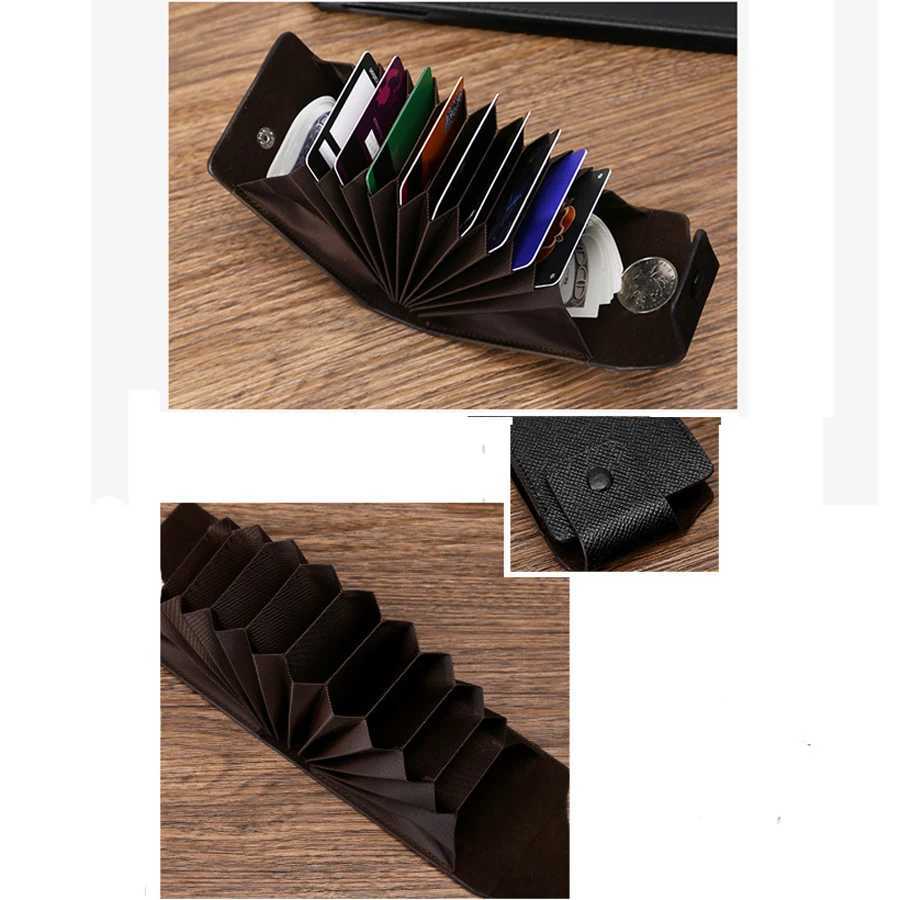 TANGYUE Men Holder Leather Purse for Cards Case Wallet for Credit ID Bank Card Holder Women Cardholder and Coins Z250621