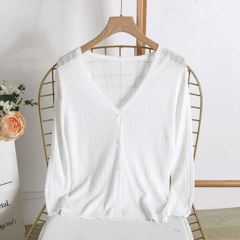 Knitted Cardigan for Women, Summer Thin Style 2019 New Outerwear, Ice Silk Knitwear, Sun Protection Vest, Small Shawl, Outer Layer