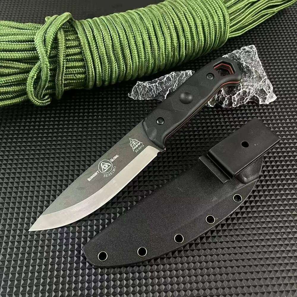 TOPS Brakimo Hunting Fixed Blade - High Hardness, Ultra-sharp Outdoor Self Defense Wilderness Survival Knife Men's Gift