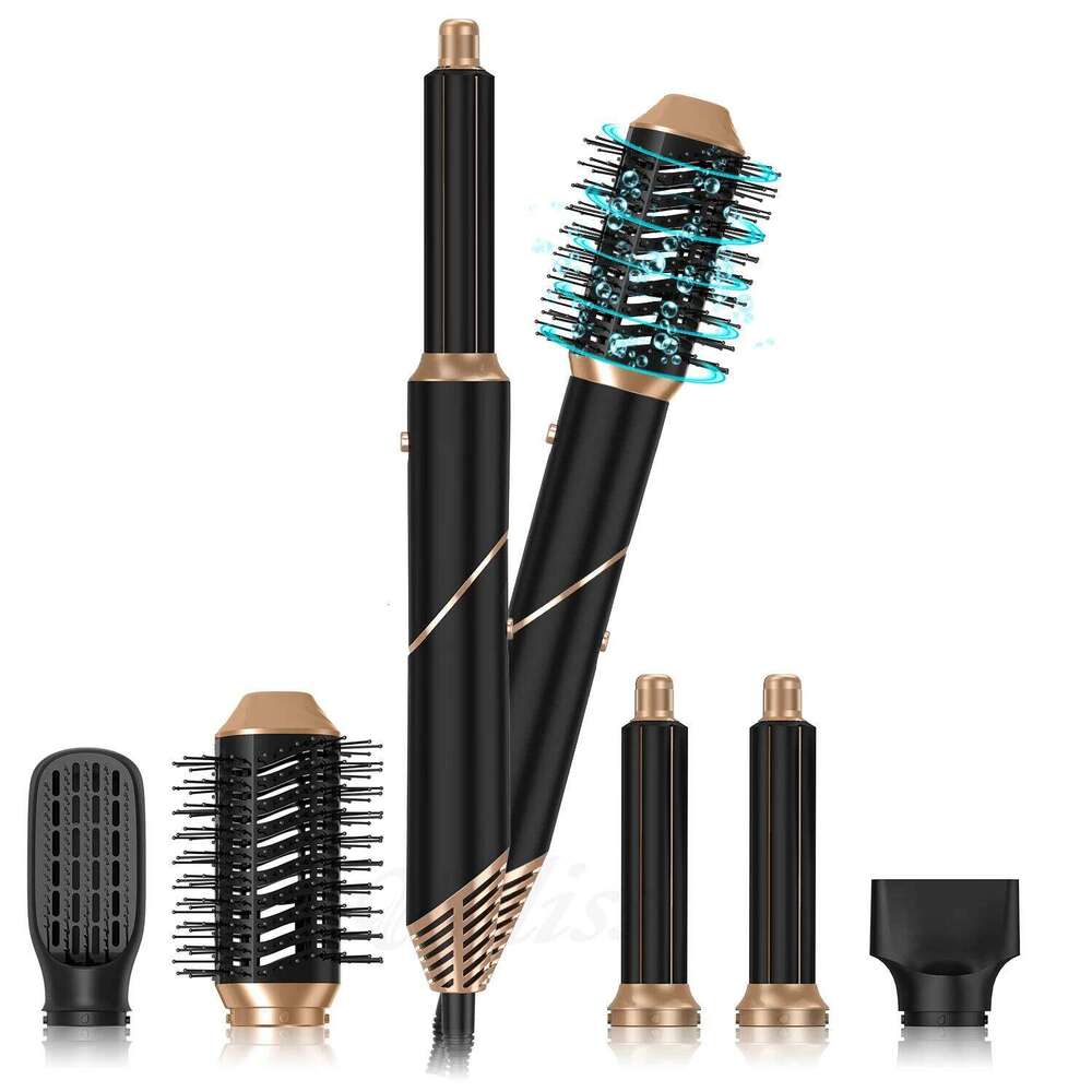 5 In 1 Hot Foldable Styler Electric Hair Heating Brush Air Curling Iron Wand Folding Blow Dryer Hairbrush