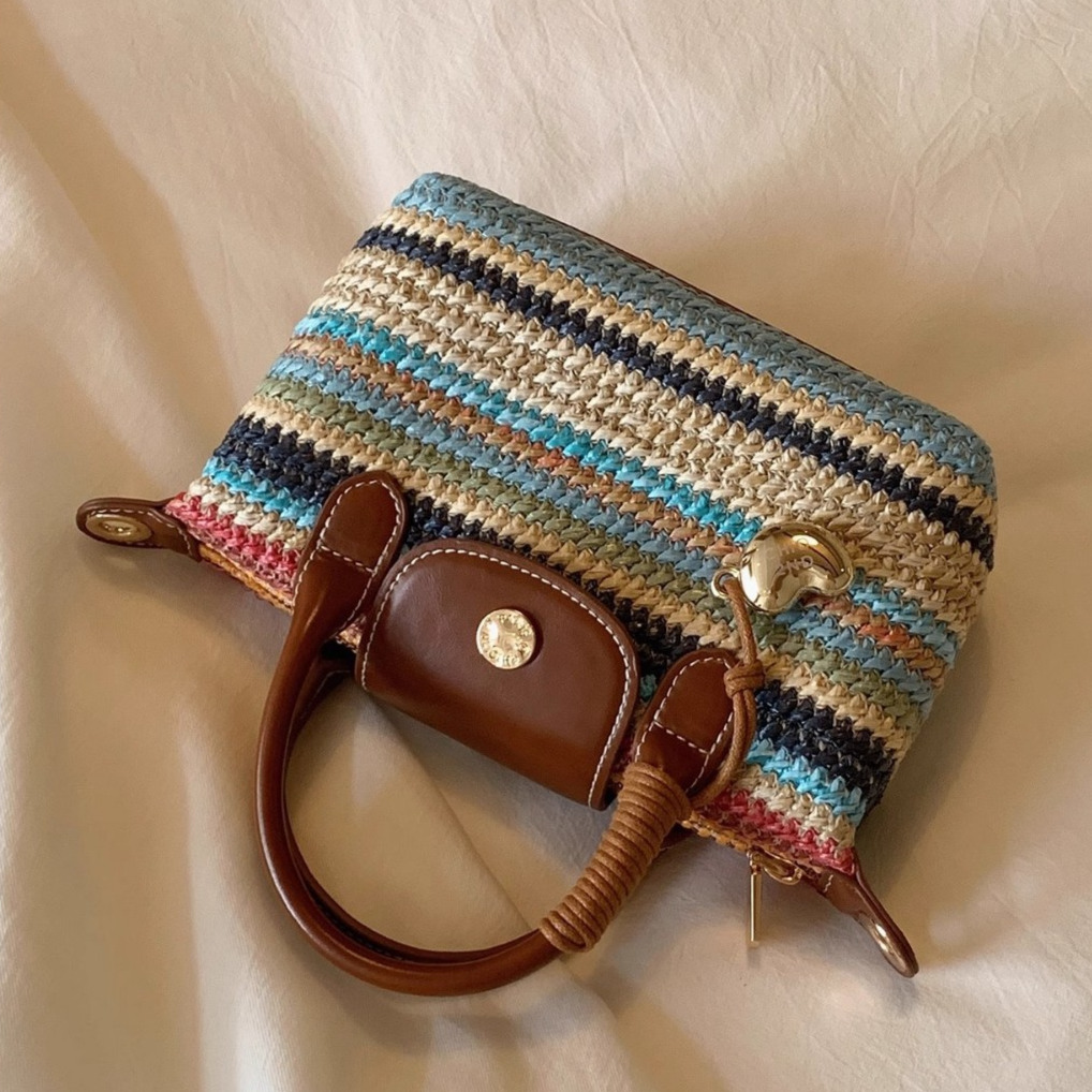 Free Shipping Chio2nd Holiday Stroll Tote Bag Women's Summer Mini Handwoven Bag Luxury Designer Single Shoulder Crossbody Small Bag
