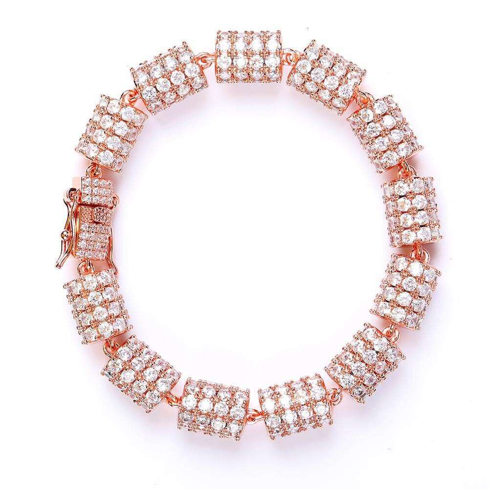 Hip Hop Jewelry Full Dia Zircon Bamboo Personality Trendy Men's Bracelet