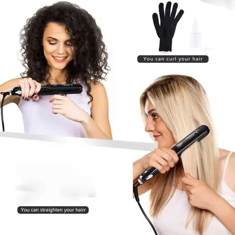 Professional Four-gear Steam Hair Straightener Straight Hair Ceramic Iron Heating Plate Straightening Iron Hair Styling ToolsXJ250621