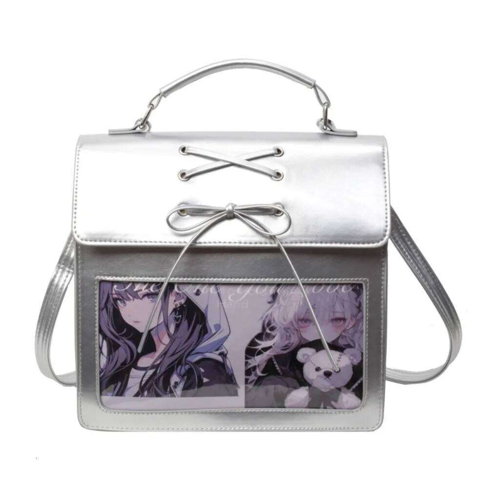 Designer bag Japanese Style Transparent Pocket Ita Backpack Sier Sweet School Haruku Large Capacity Crossbody Bags Student