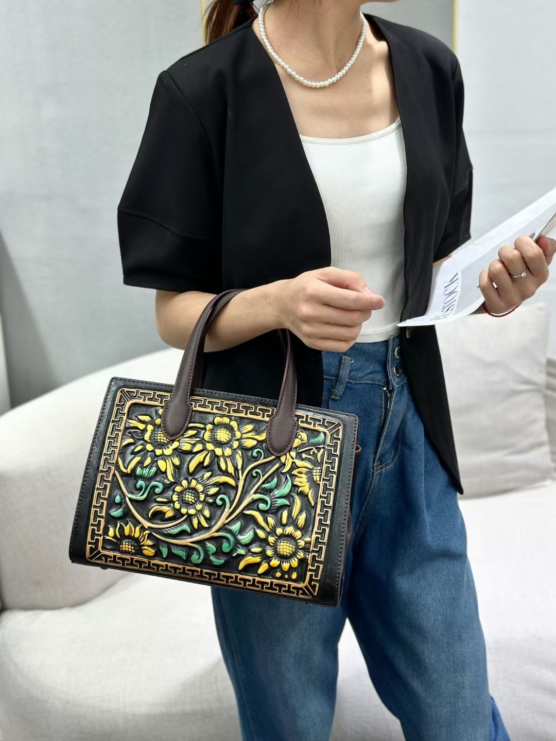 RH8876-1 Chinese Floral - Embroidered Handbags designer bag Support customization