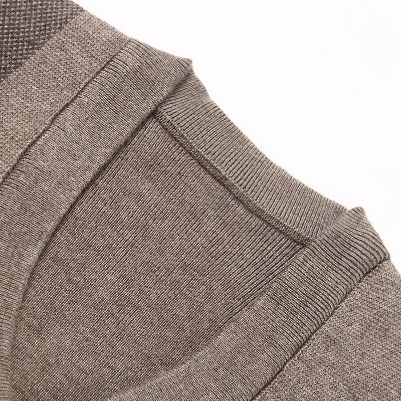 Mens Thickened Casual Sweater Tank Top Autumn and Winter Warm Vneck y250618