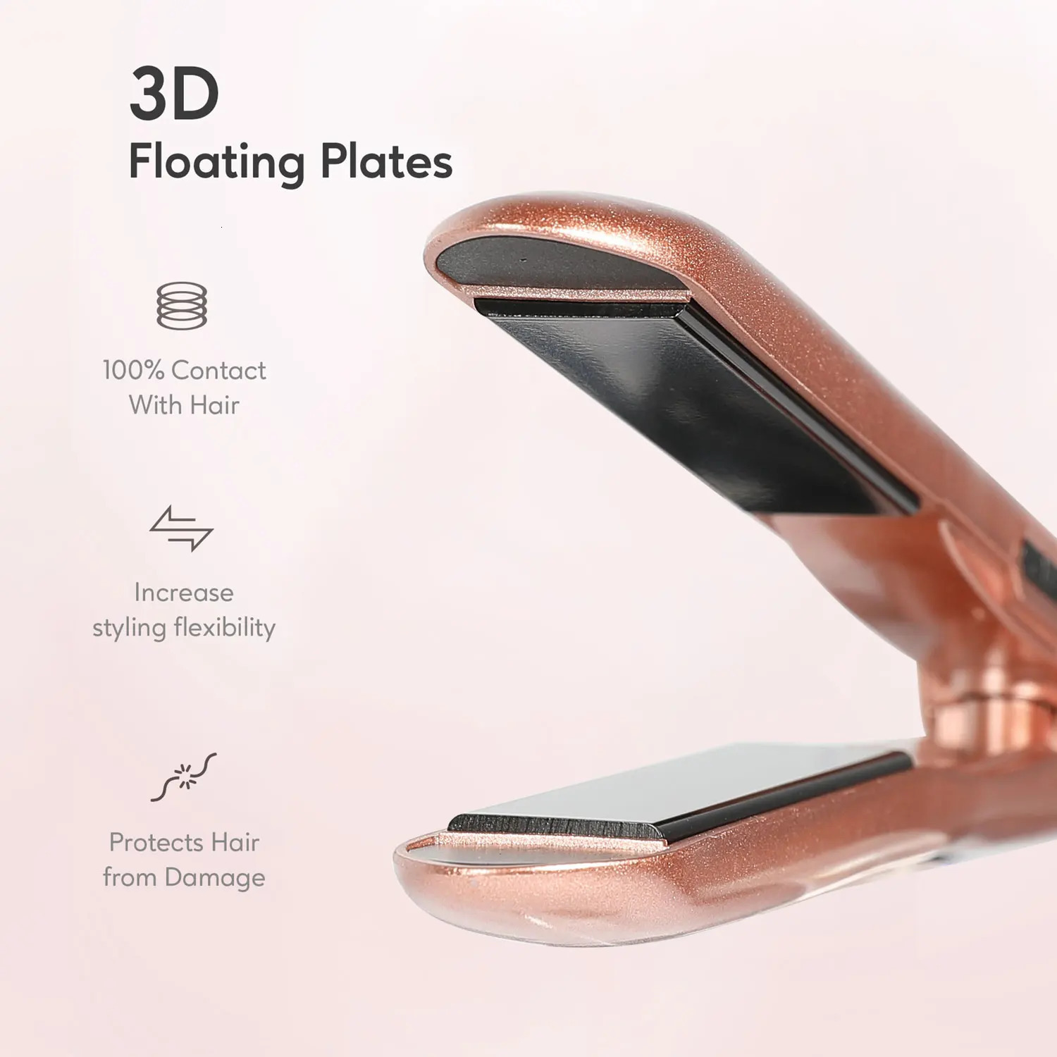 KIPOZI Perfect For Any Hair Type Flat Iron Hair Straightener with Digital LCD Display Dual Voltage Instant Heating Iron 250529