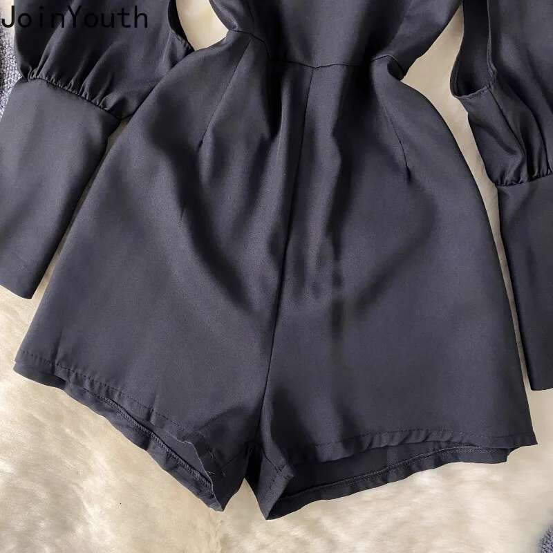 Summer Rompers Womens Jumpsuit Slim Waist Fashion Korean Jump Suit Wide Leg Pants Bodysuit Temperament Sexy Y2k Playsuit 27x826