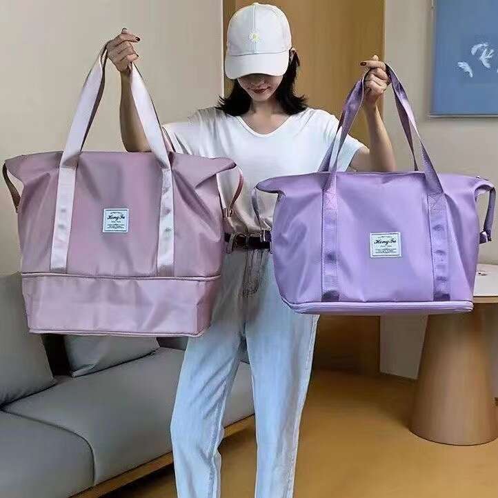Nylon Waterproof Gym Duffel Women's Short Trip Travel Bag Handheld Fashion Large Capacity