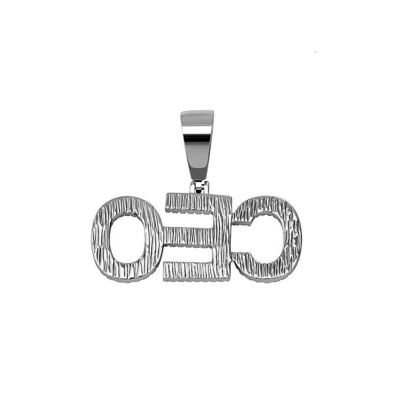 Jin Ao Personalized Letter Combination Splicing Hip-Hop Full Zircon Trendy Necklace Unisex Commemorative Pendant