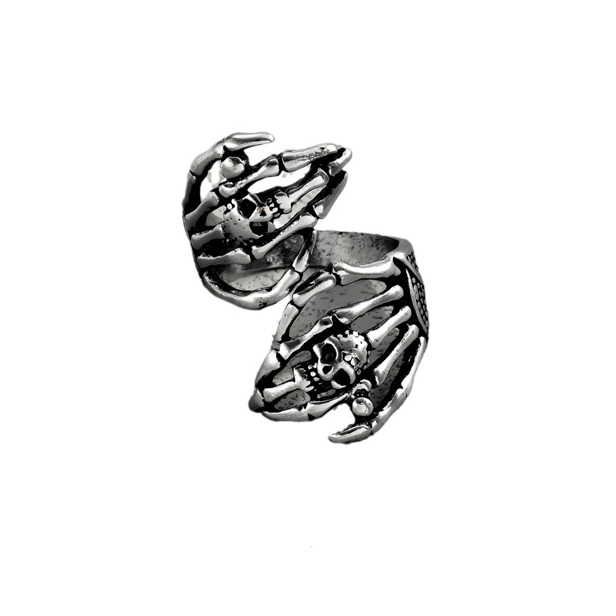 Unique Open Trendy Punk American Dark Devil Exaggerated Ring Design Jewelry