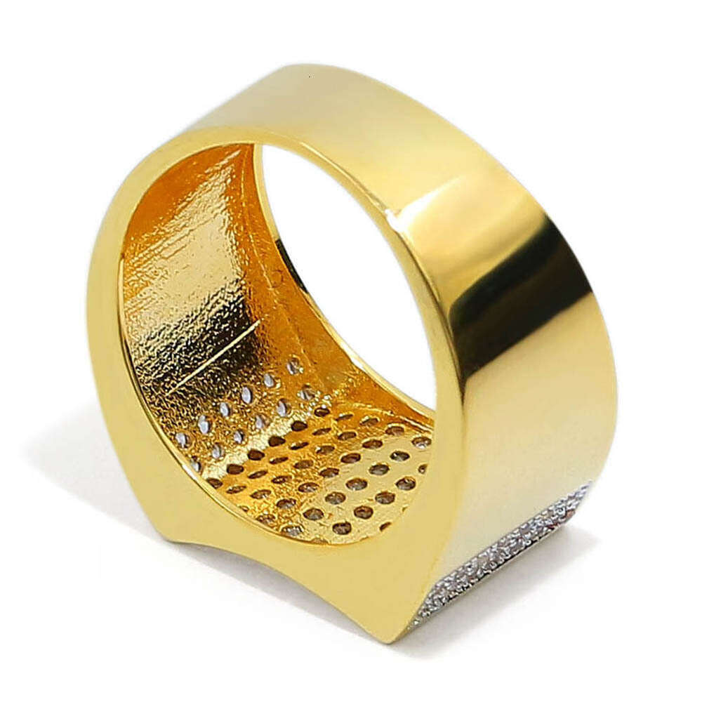 Live New Micro Paved ICED OUT RING Personality Creative Men's Hip Hop Ring