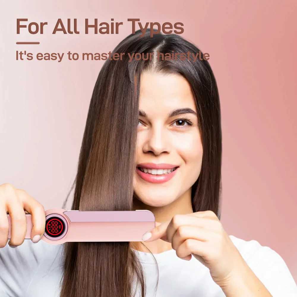 Ceramic hair straightener iron professional salon hair straightener and curling iron negative ion hair care infrared giftsXJ250621