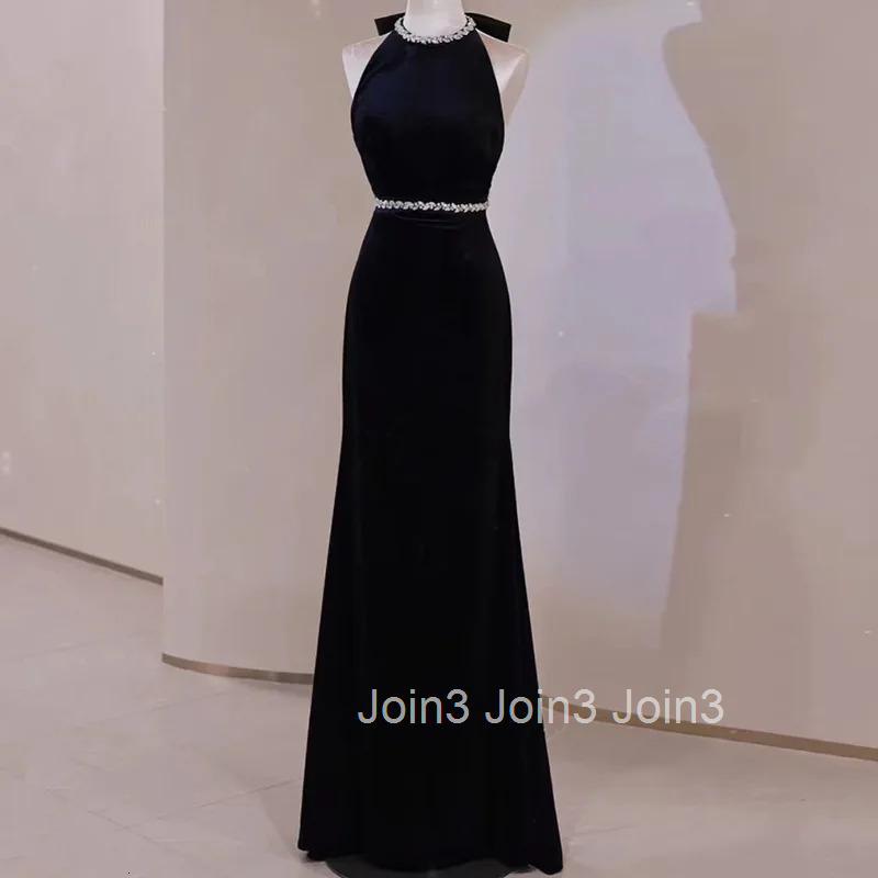 Temperament Black Robe Femme Party Dresses for Women 2025 Vestidos De Mujer Bow Sexy Backless Tunic Diamond Summer Maxi Dress