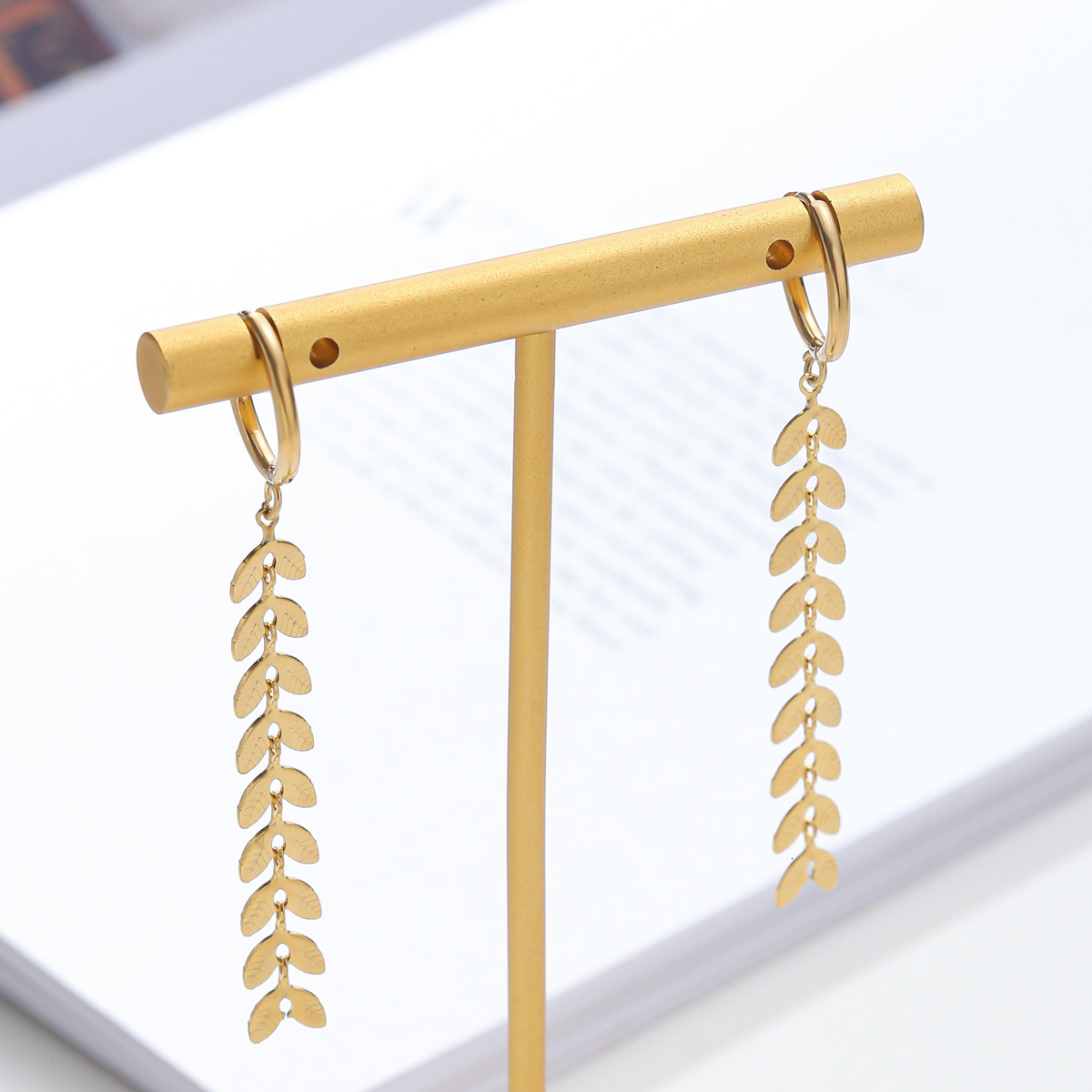 Korean And Japanese Style design Elegant Long Stud Earrings Light Tassel Ear Jewelry