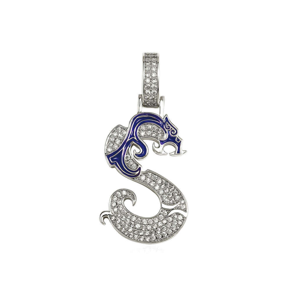 TEMU New Chinese Style Hip-Hop English Letter Pendant DIY Full Dia Gold Australian Design