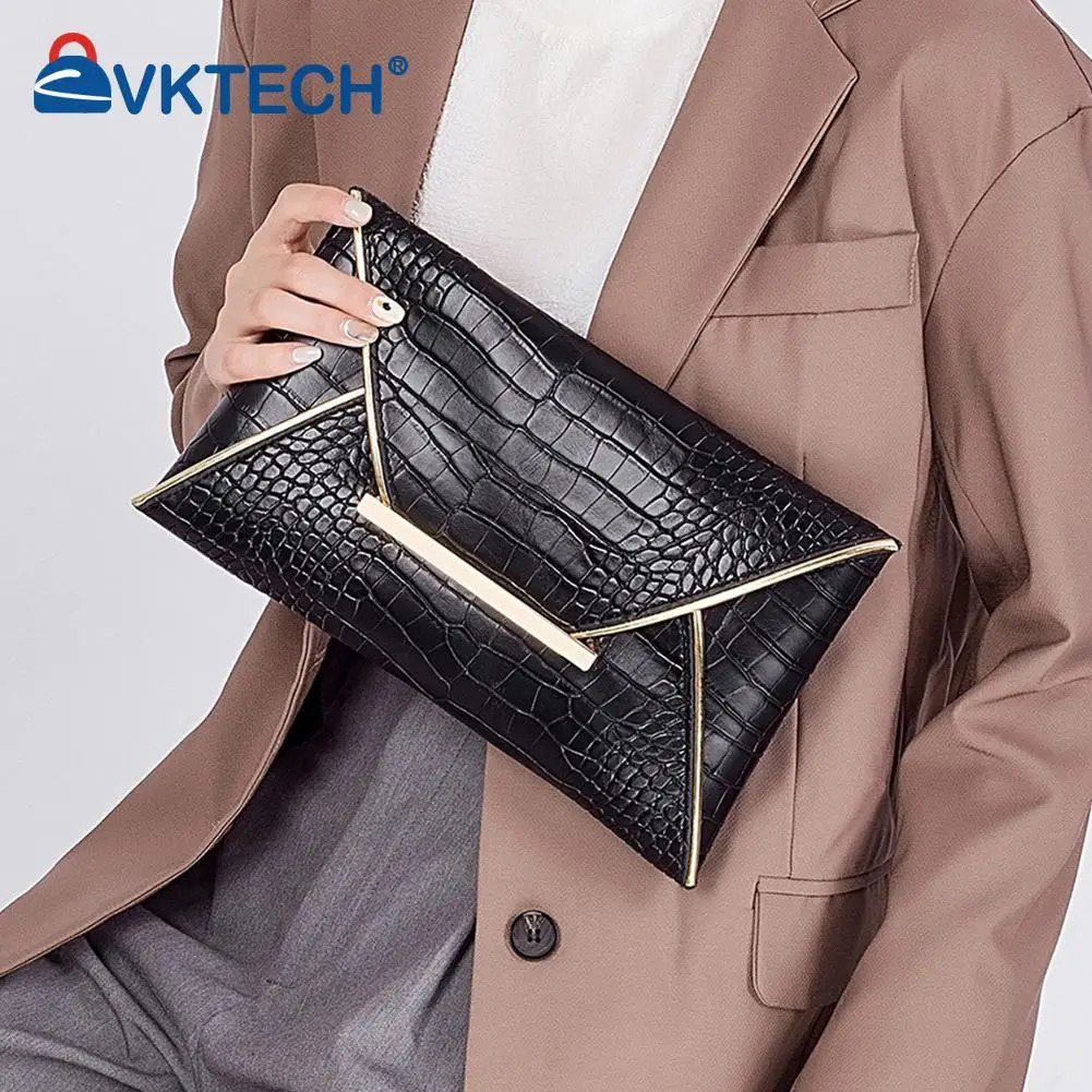 Fashion Women Alligator Snake Pattern PU Leather Envelope Bag Casual Ladies Small Handbags Purse Day Clutches 250617