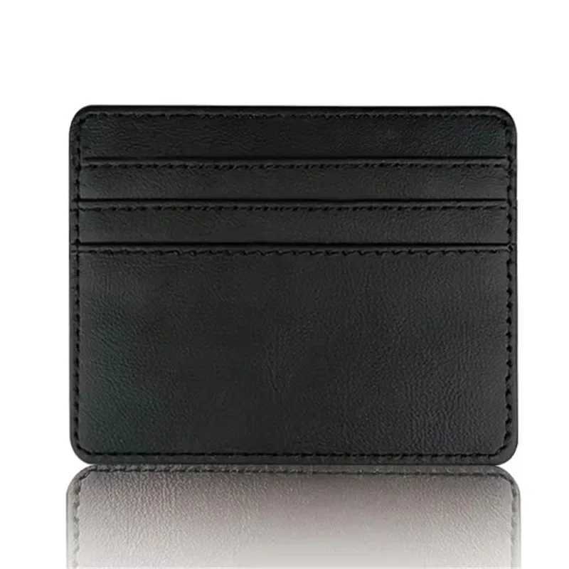 Custom Initials Letter Slim Card Holder Wallet Personalize Mini PU Leather Holder DIY Gift Women Men Cardholder Z250621