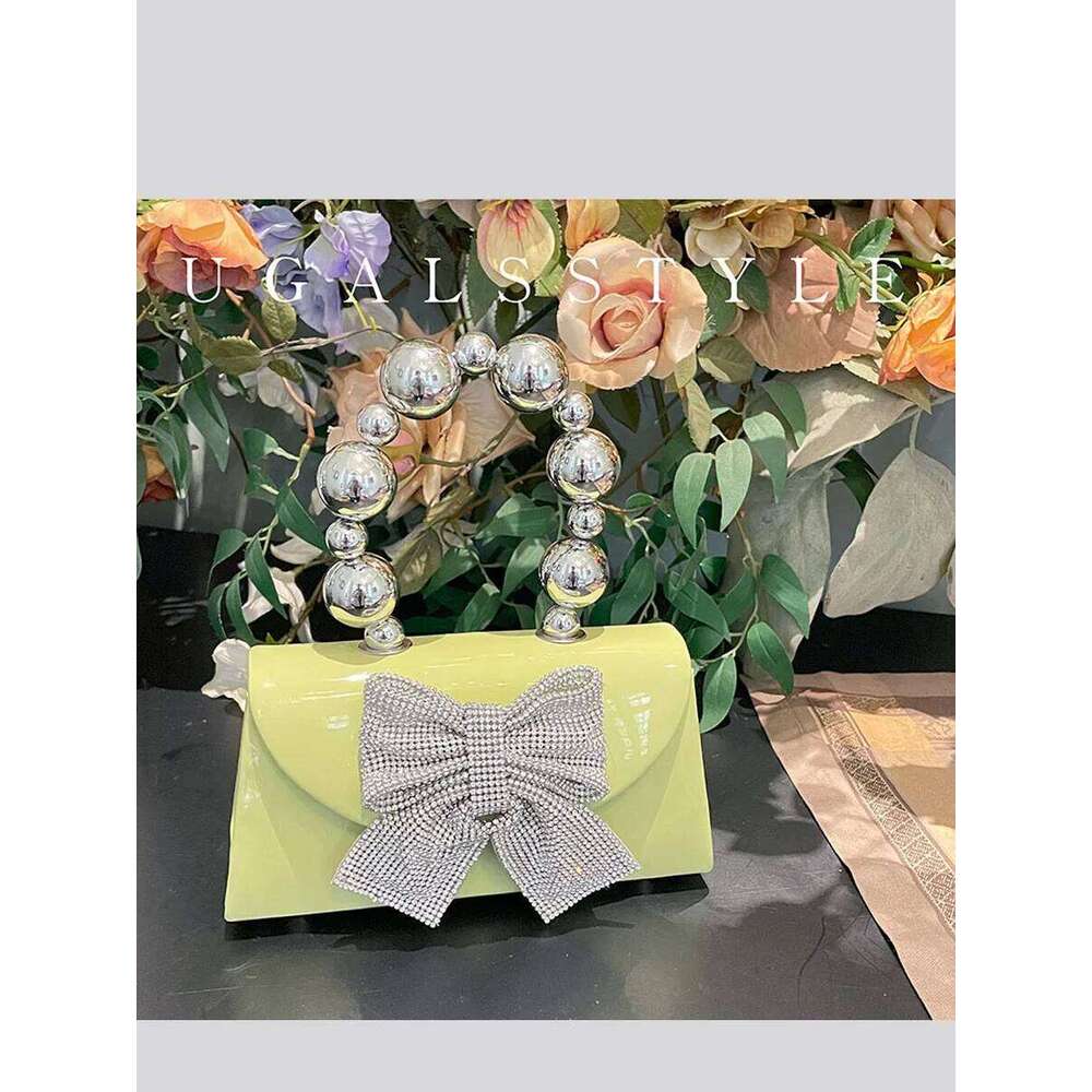 Designer Bag Shiny Rhinestone Evening Clutch Bags Women New Bow Crystal Clip Purse And Handbags Designer Wedding Party