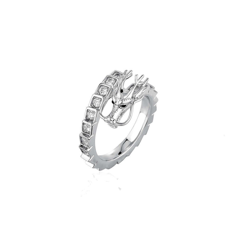 Jin Ao National Trend Three-Dimensional Dragon Chinese Style Hip-Hop Open Ring for Men and Women Daily Personality Trendy Match