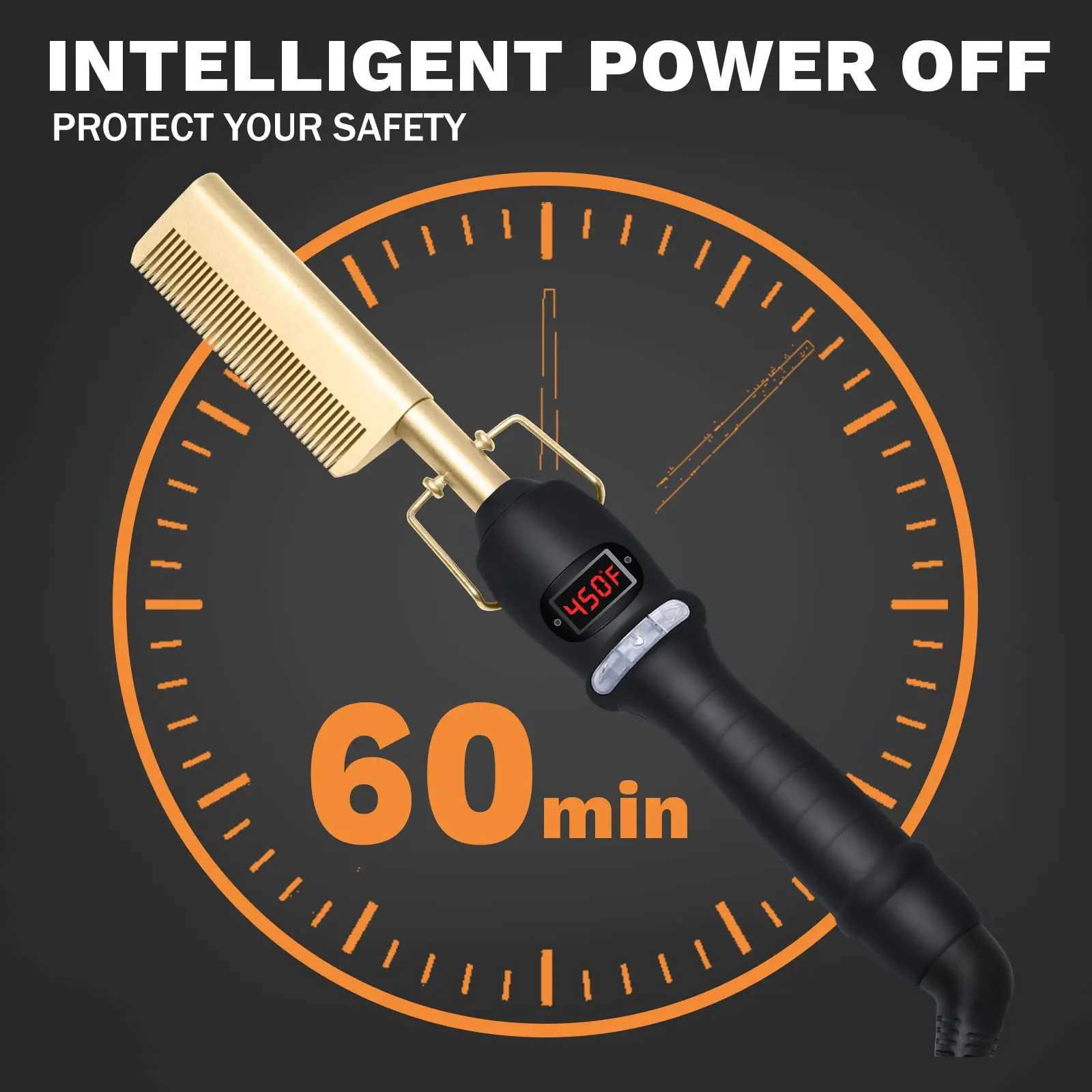 UNTIOR 3 in 1 Straightening Comb Multifunctional Hair Portable Travel Ceramic Comb Electric Hair Straightener for Hair and WigsXJ250621