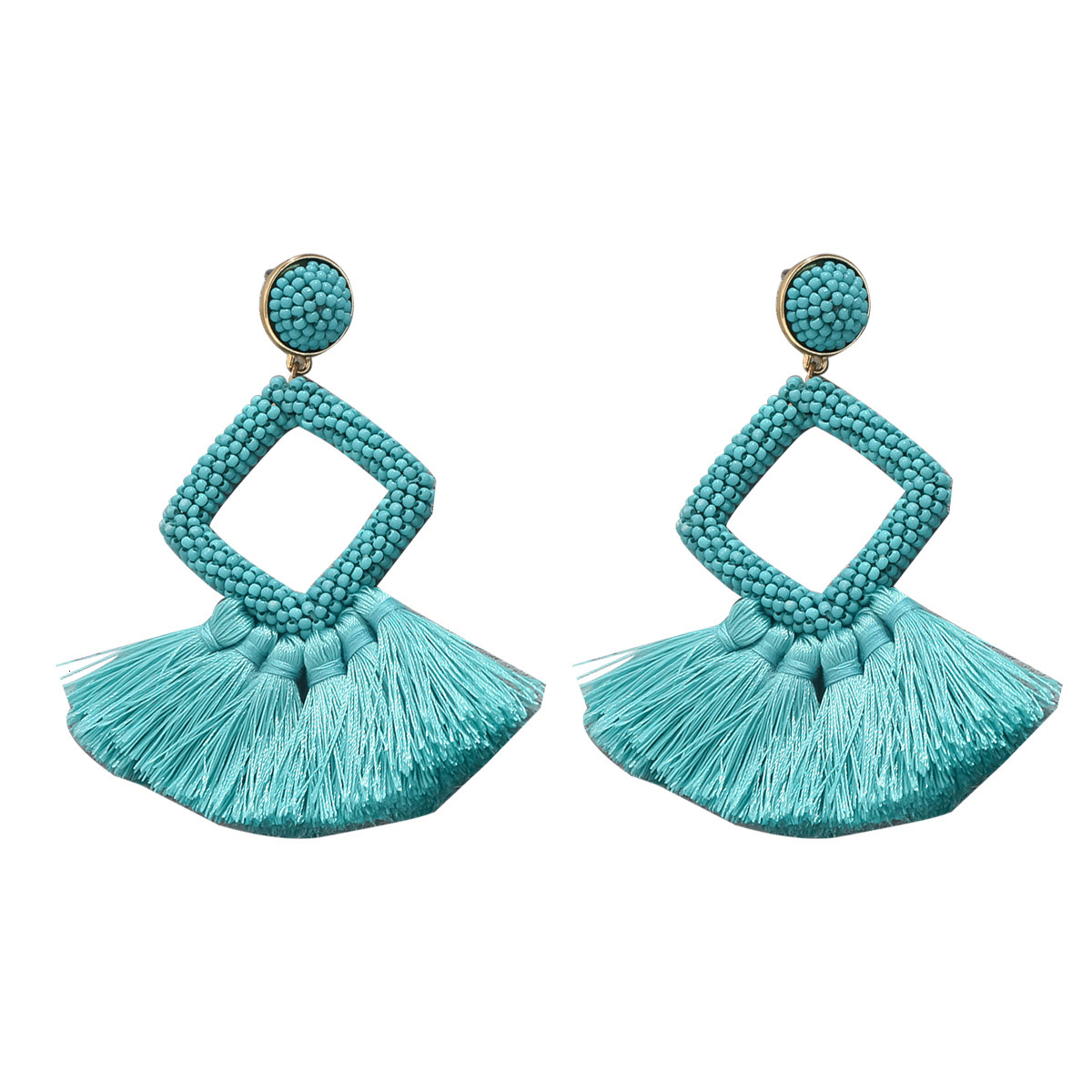 Fashion Commuter Style Personality Earrings For Women Dot Bead Studs High-End Tassel Ear Jewelry